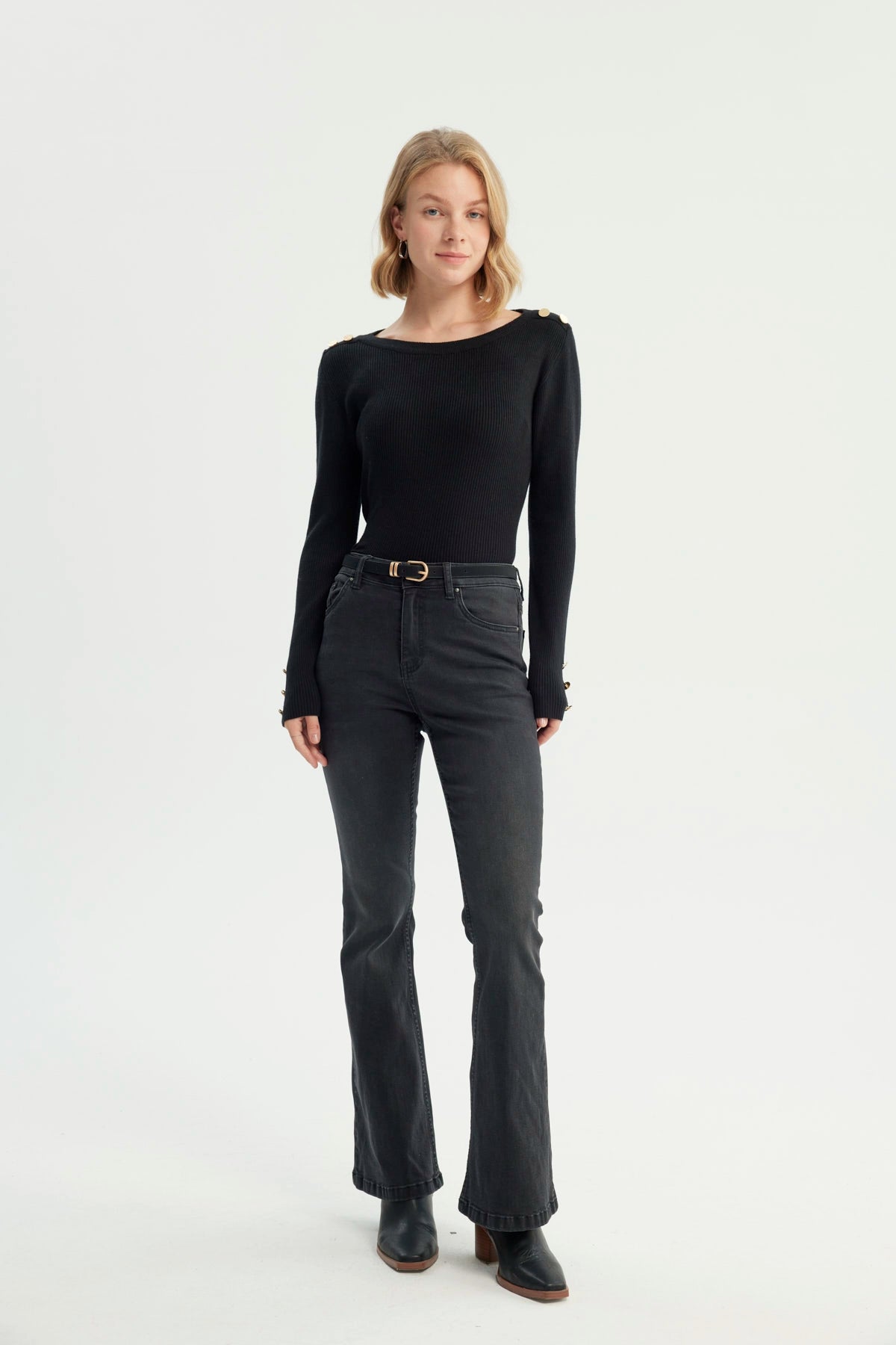 Sweater Mujer Slim Negro