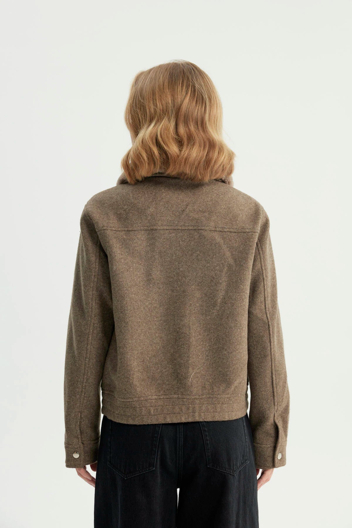 Chaqueta Mujer Regular Café