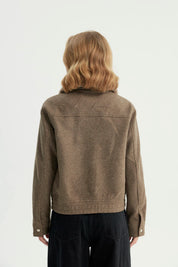 Chaqueta Mujer Regular Café