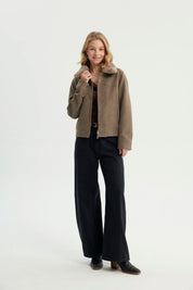 Chaqueta Mujer Regular Café