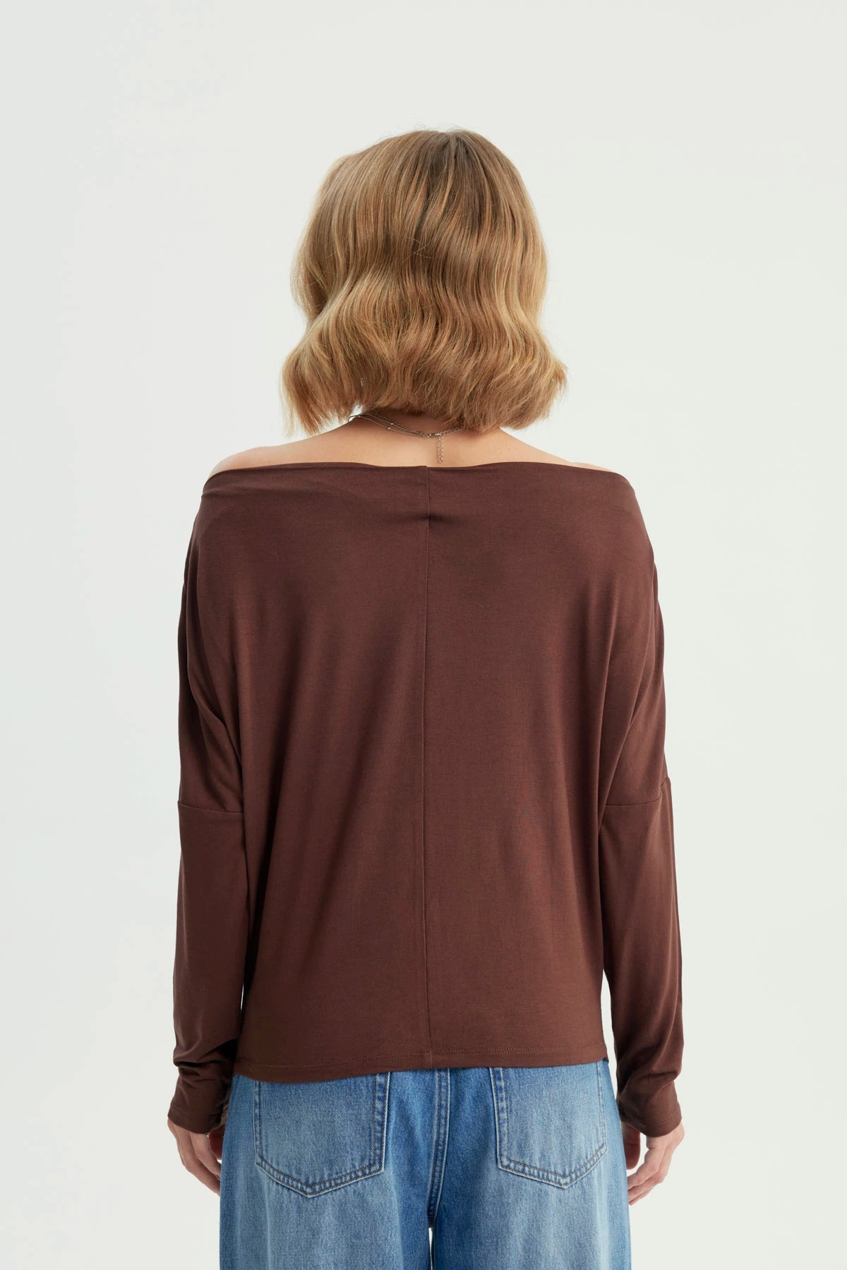 Polera Mujer Clásica Café Oscuro
