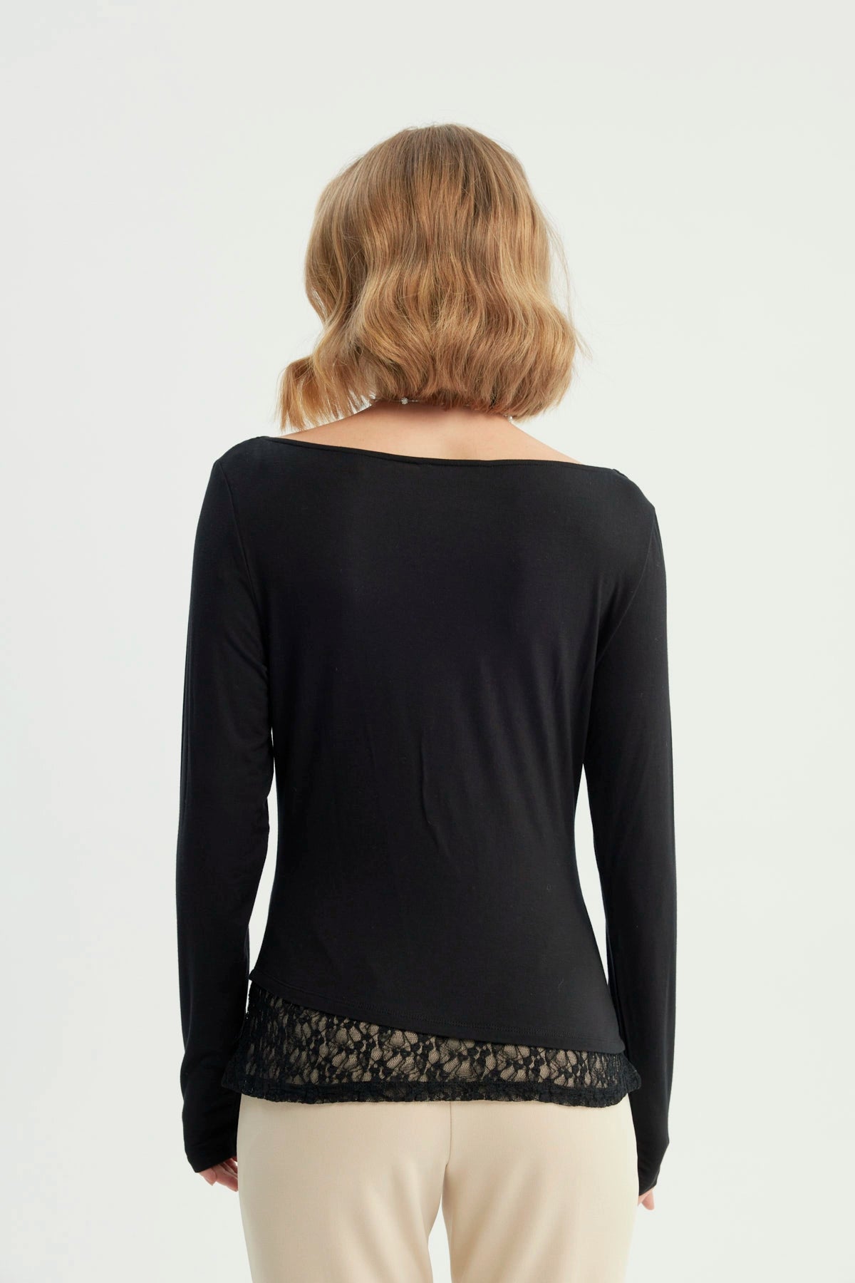 Polera Mujer Hombro Descubierto Negro