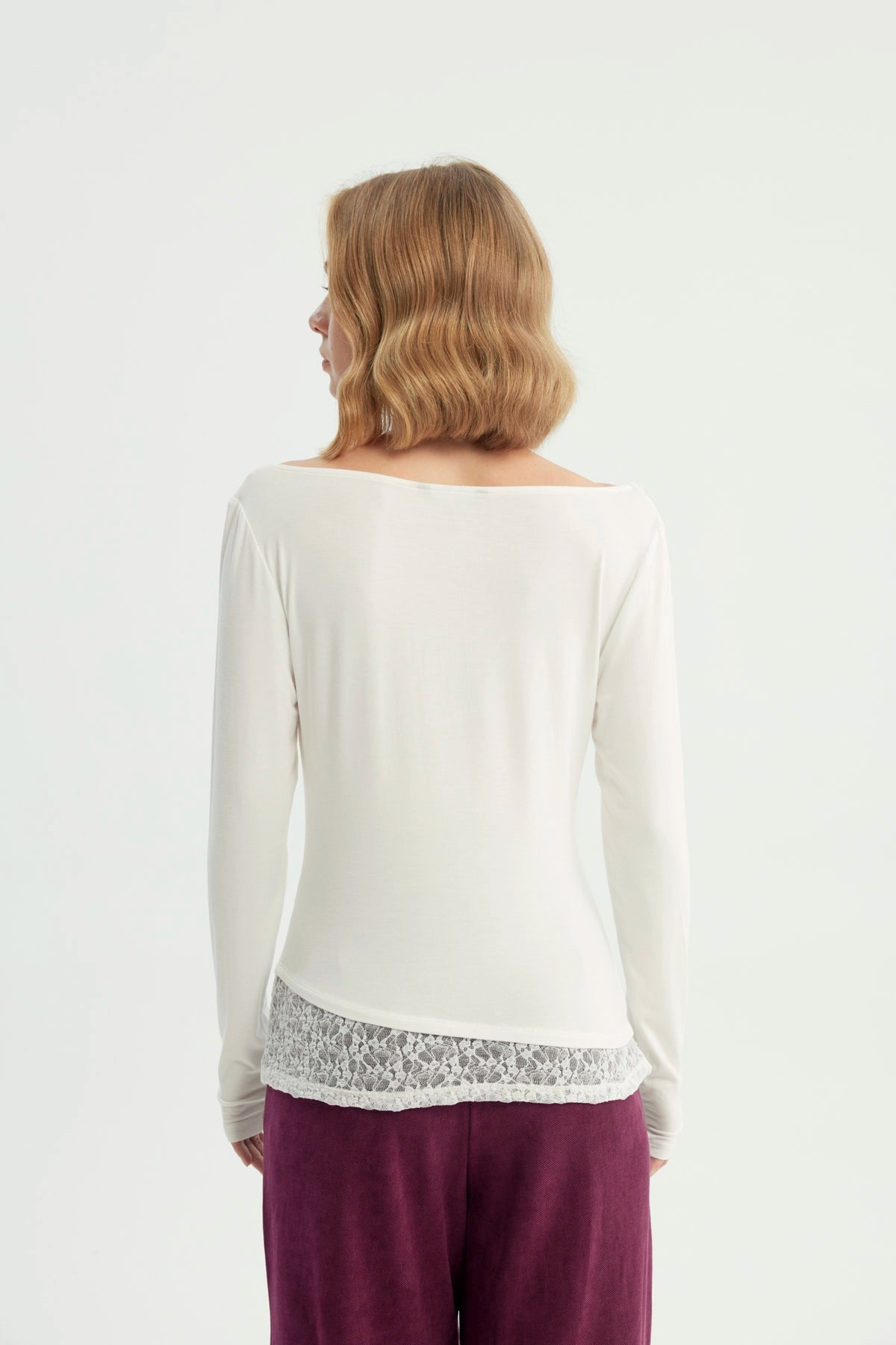 Polera Mujer Hombro Descubierto Crudo
