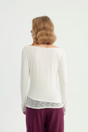 Polera Mujer Hombro Descubierto Crudo