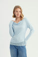 Polera Mujer Hombro Descubierto Celeste