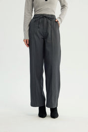 Pantalón Mujer Recto Gris