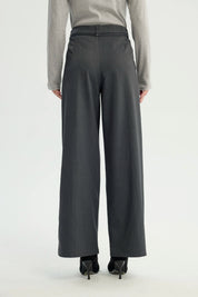 Pantalón Mujer Recto Gris