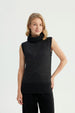 Sweater Mujer Classic Cuello Alto Negro