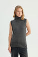 Sweater Mujer Classic Cuello Alto Gris Oscuro