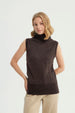 Sweater Mujer Classic Cuello Alto Chocolate