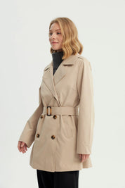 Chaqueta Mujer Regular Beige