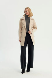Chaqueta Mujer Regular Beige