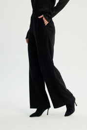 Pantalón Mujer Wide Leg Negro