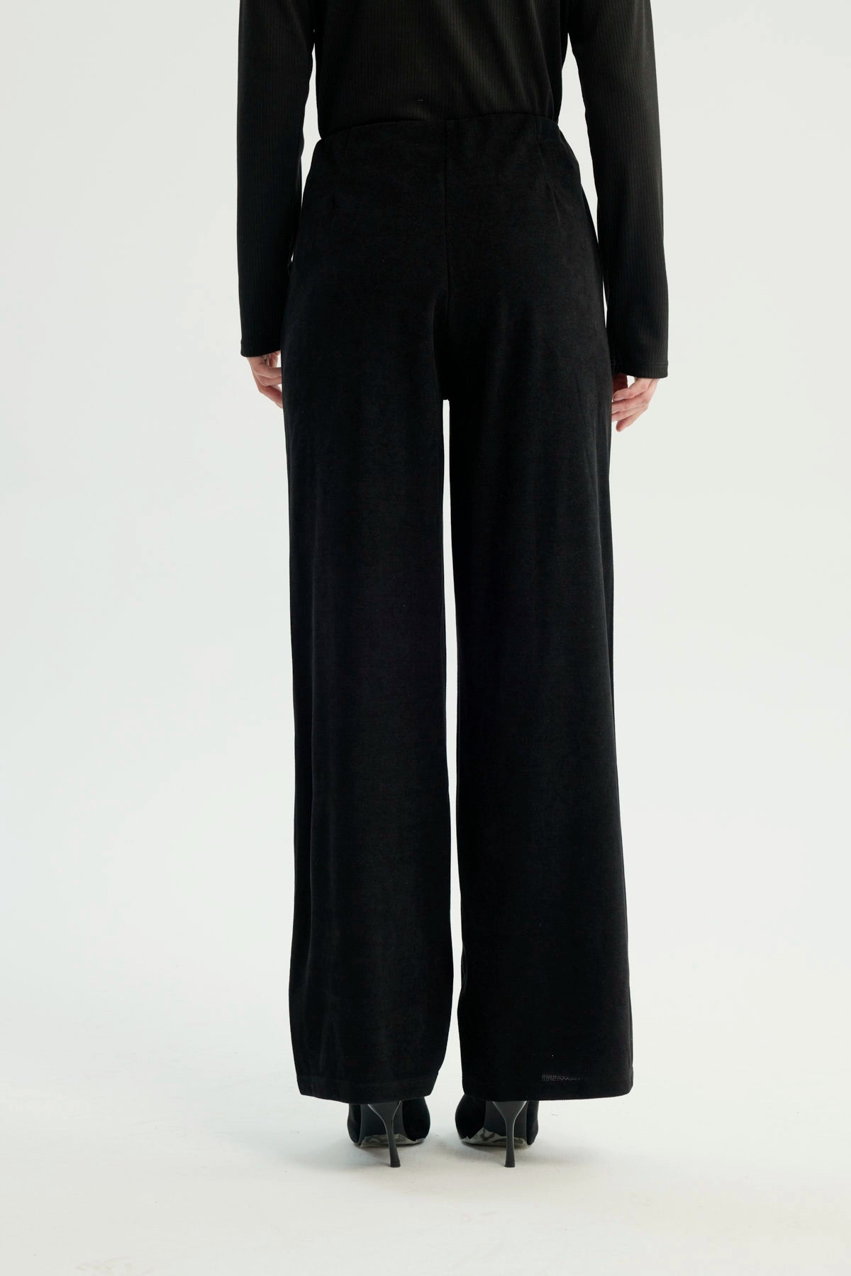Pantalón Mujer Wide Leg Negro