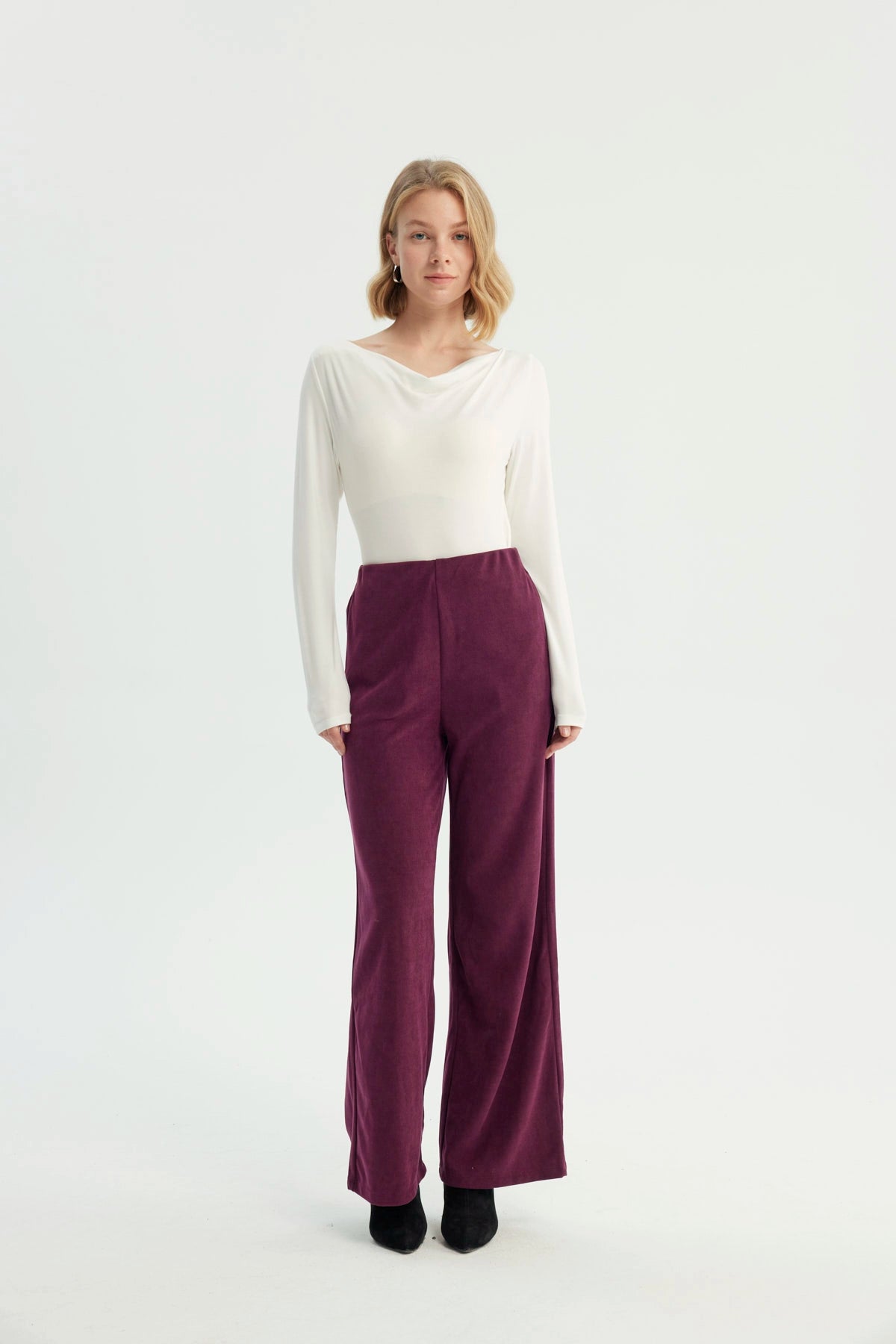 Pantalón Mujer Wide Leg Rojo