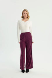 Pantalón Mujer Wide Leg Rojo