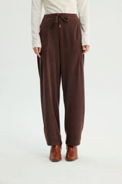 Pantalón Mujer Loose Café Oscuro