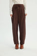 Pantalón Mujer Loose Café Oscuro