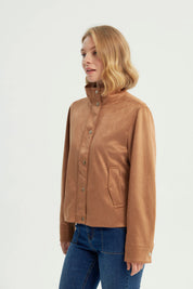 Chaqueta Mujer Regular Camel