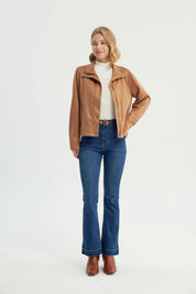 Chaqueta Mujer Regular Camel