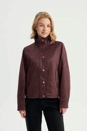 Chaqueta Mujer Regular Vino