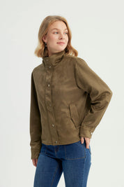 Chaqueta Mujer Regular Verde Militar