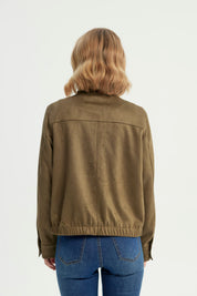 Chaqueta Mujer Regular Verde Militar