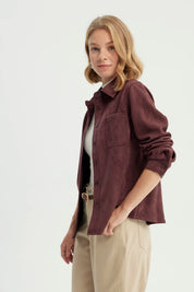 Chaqueta Mujer Regular Vino