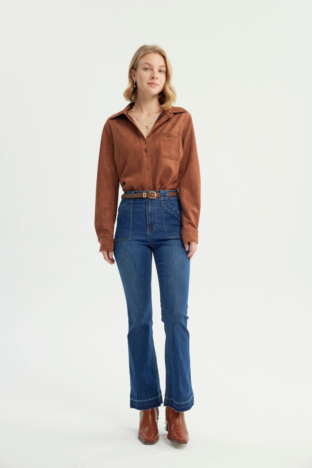 Chaqueta Mujer Regular Camel