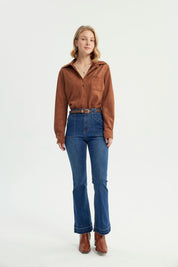 Chaqueta Mujer Regular Camel