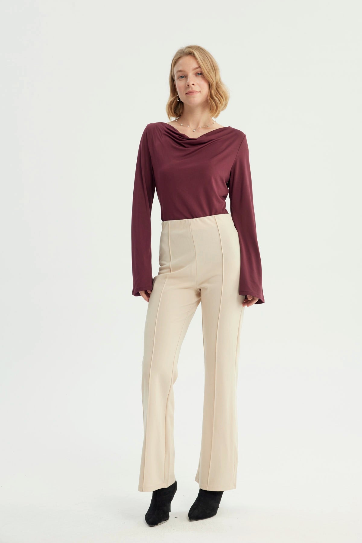 Calza Mujer Skinny Beige