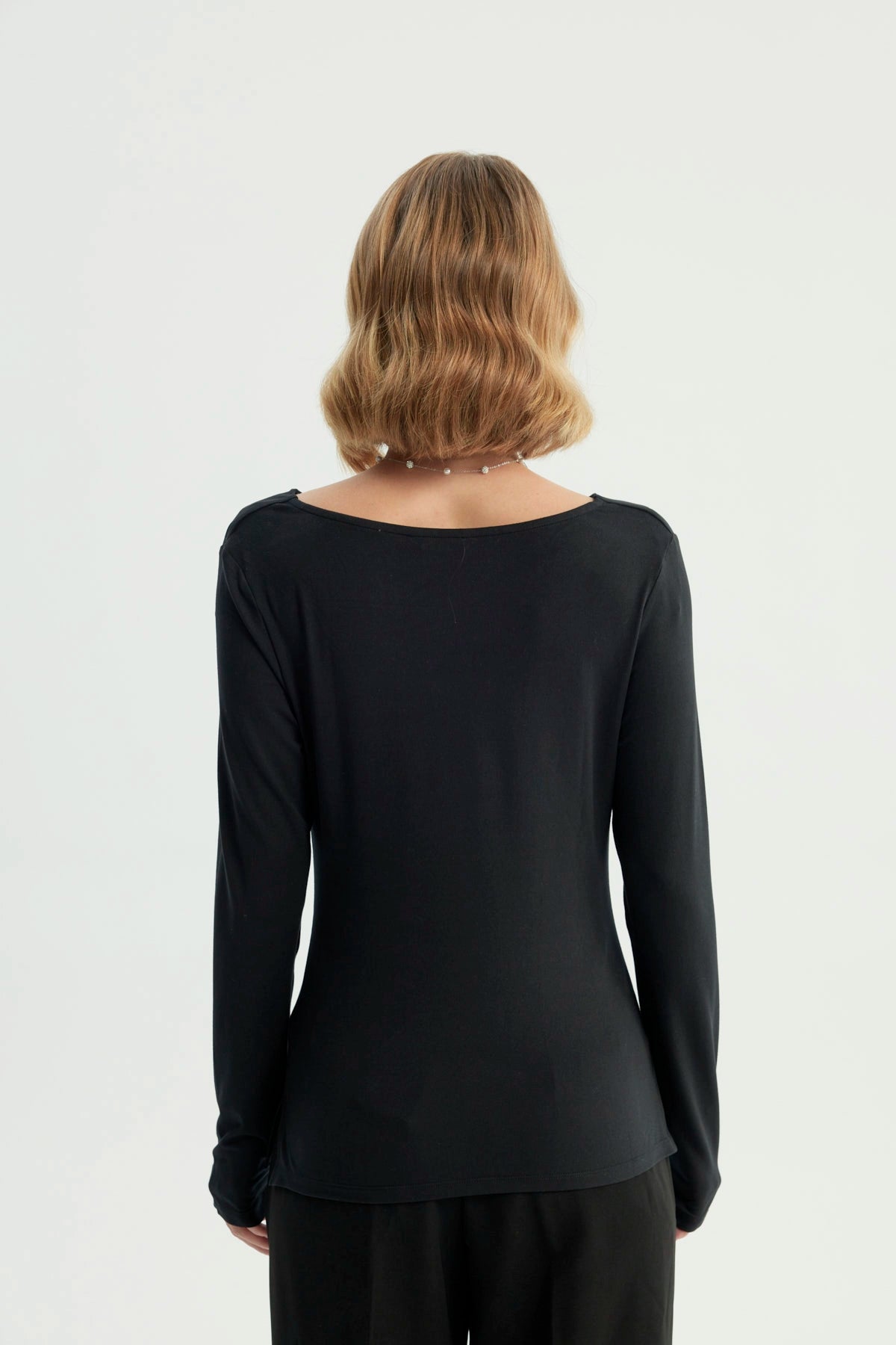 Polera Mujer Ajustada Negro