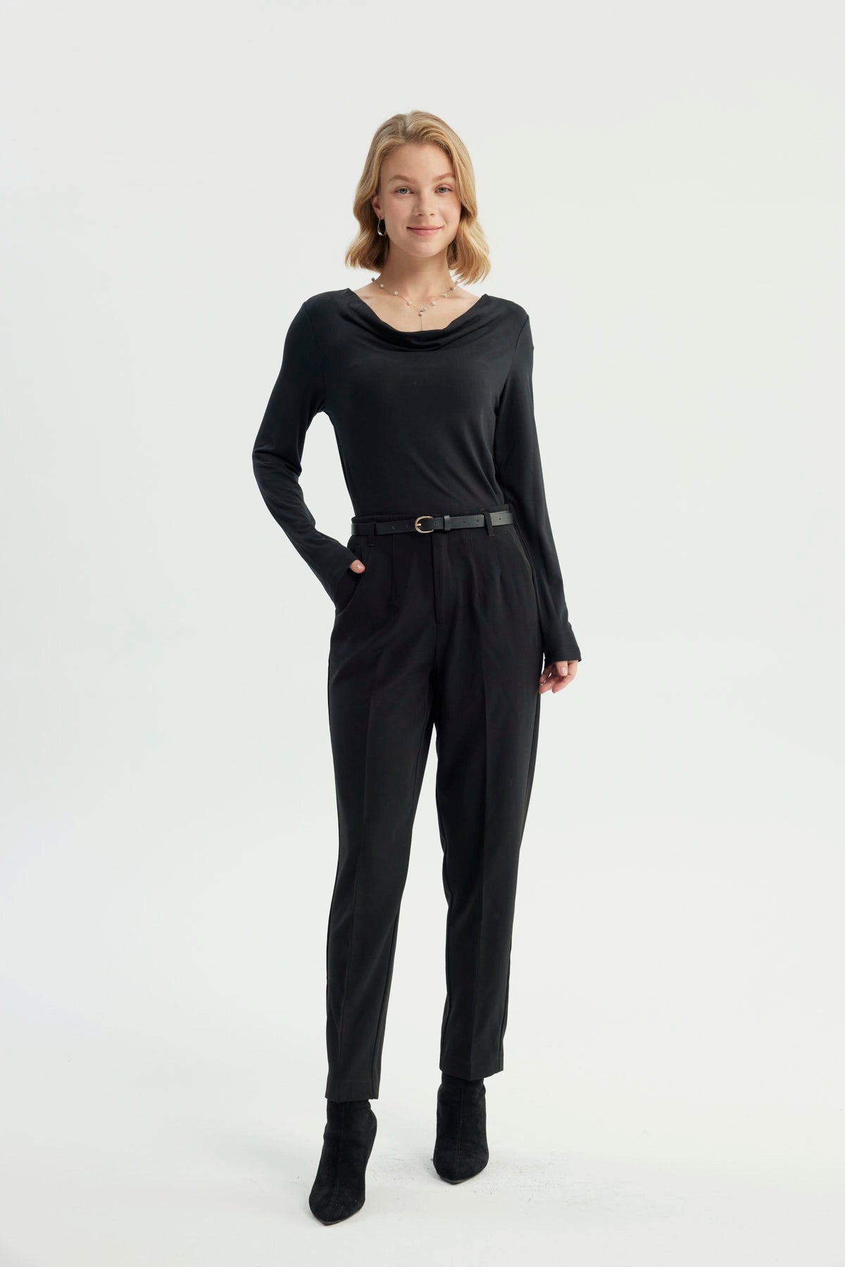 Polera Mujer Ajustada Negro