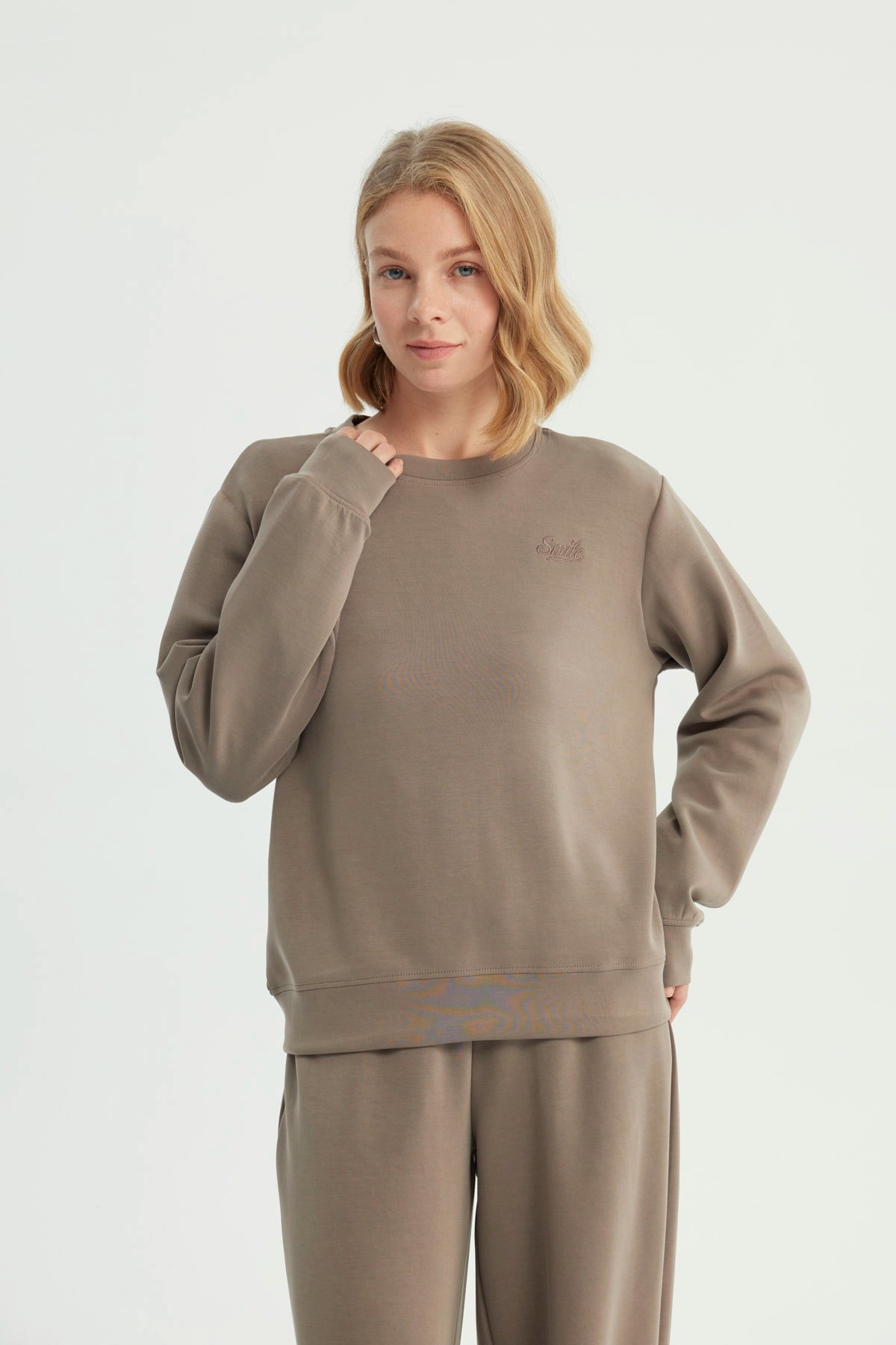 Polerón Mujer Clásico Beige