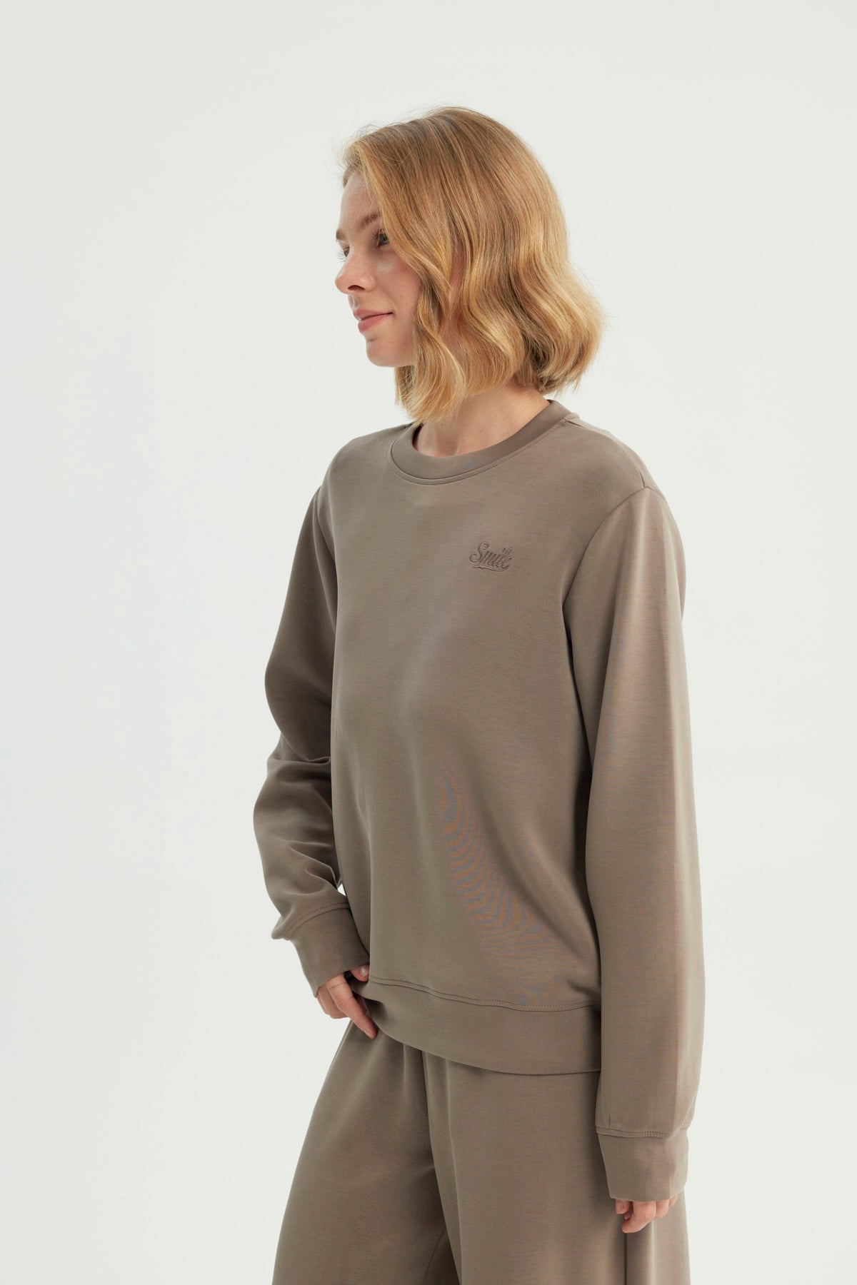 Polerón Mujer Clásico Beige