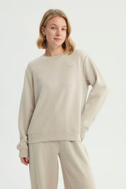 Polerón Mujer Clásico Beige