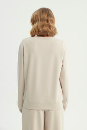 Polerón Mujer Clásico Beige