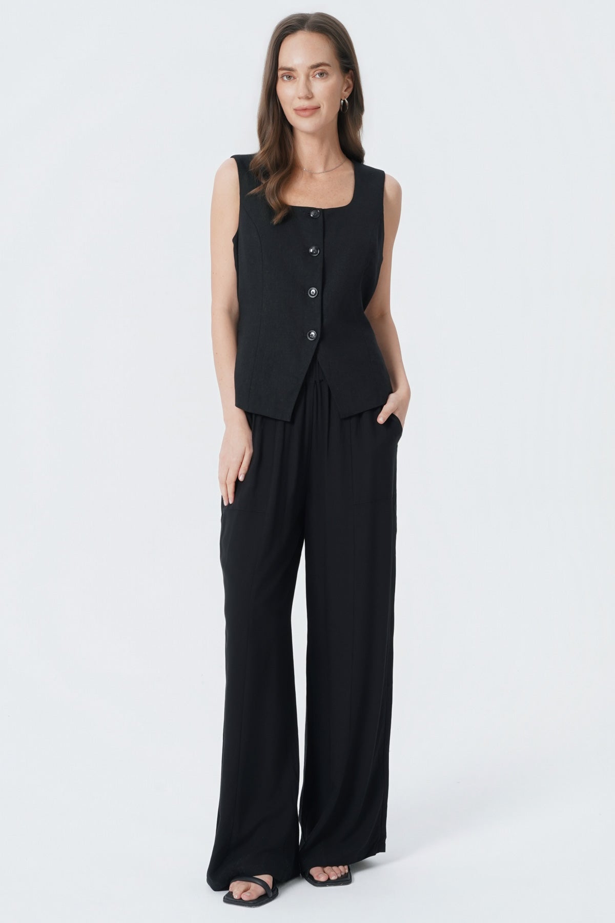 Blazer Regular Mujer Negro