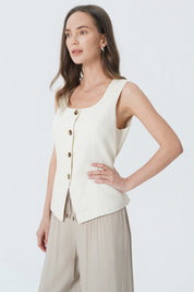 Blazer Regular Mujer Beige