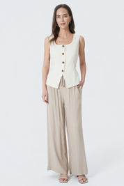 Blazer Regular Mujer Beige