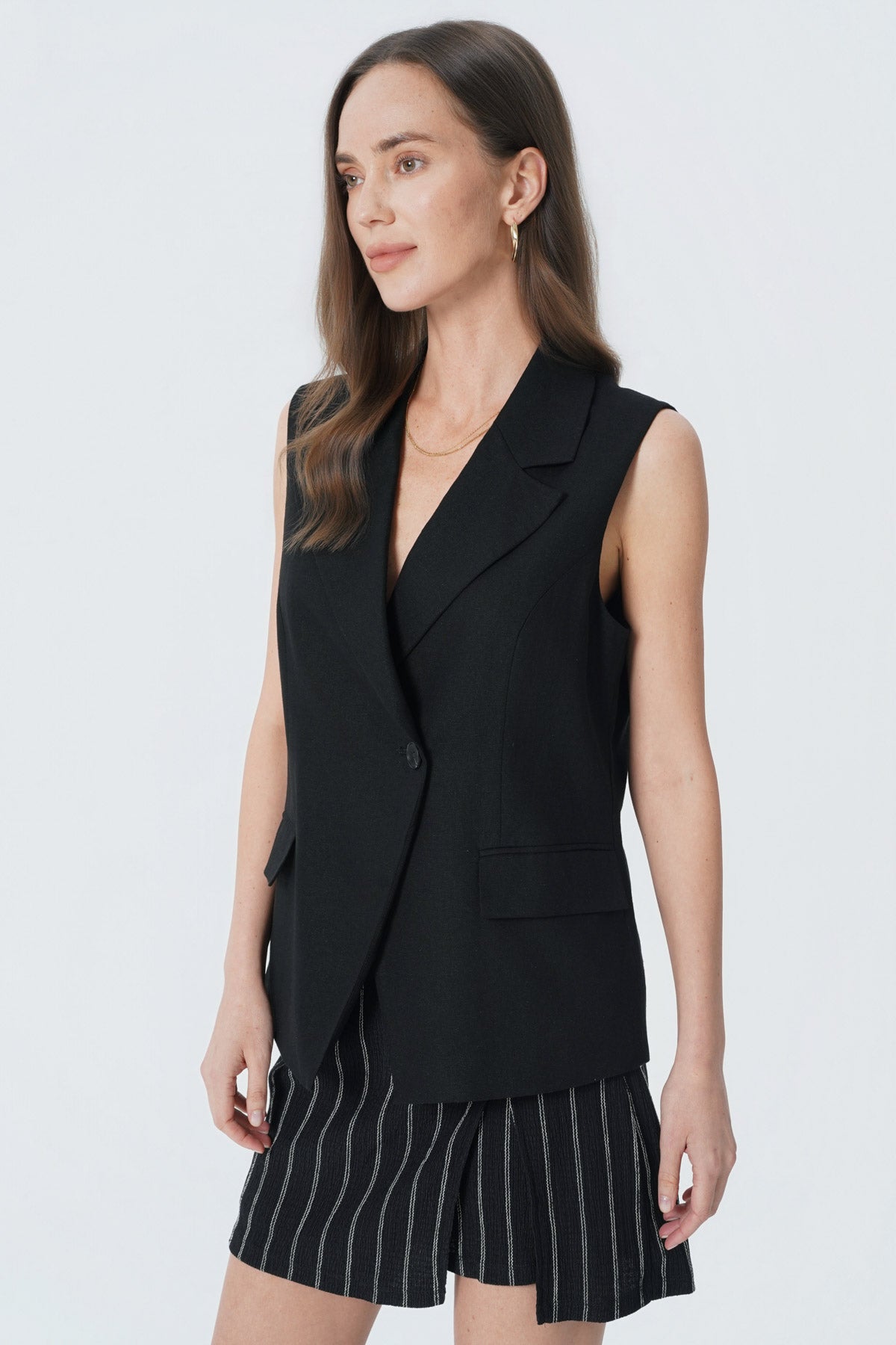 Blazer Slim Mujer Negro