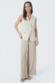 Blazer Slim Mujer Arena