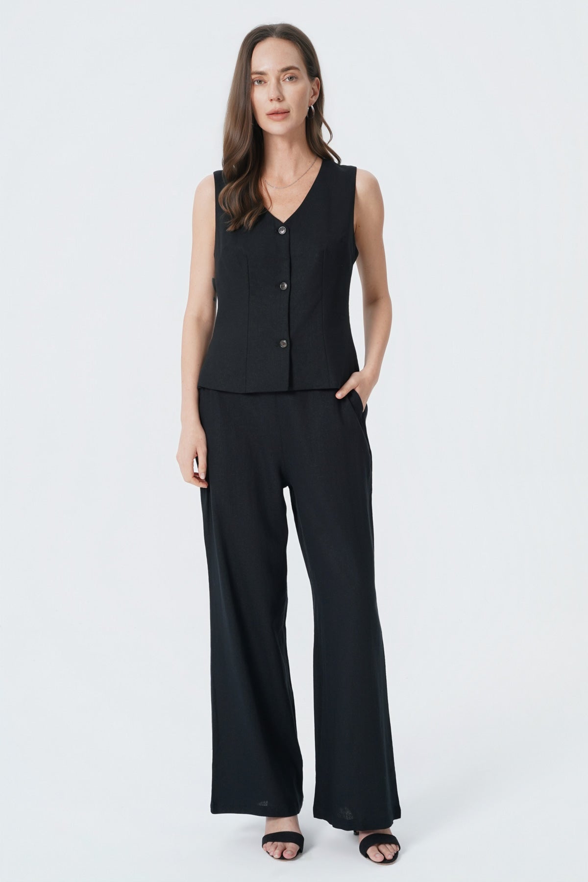 Blazer Regular Mujer Negro