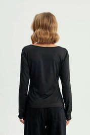 Polera Mujer Ajustado Negro