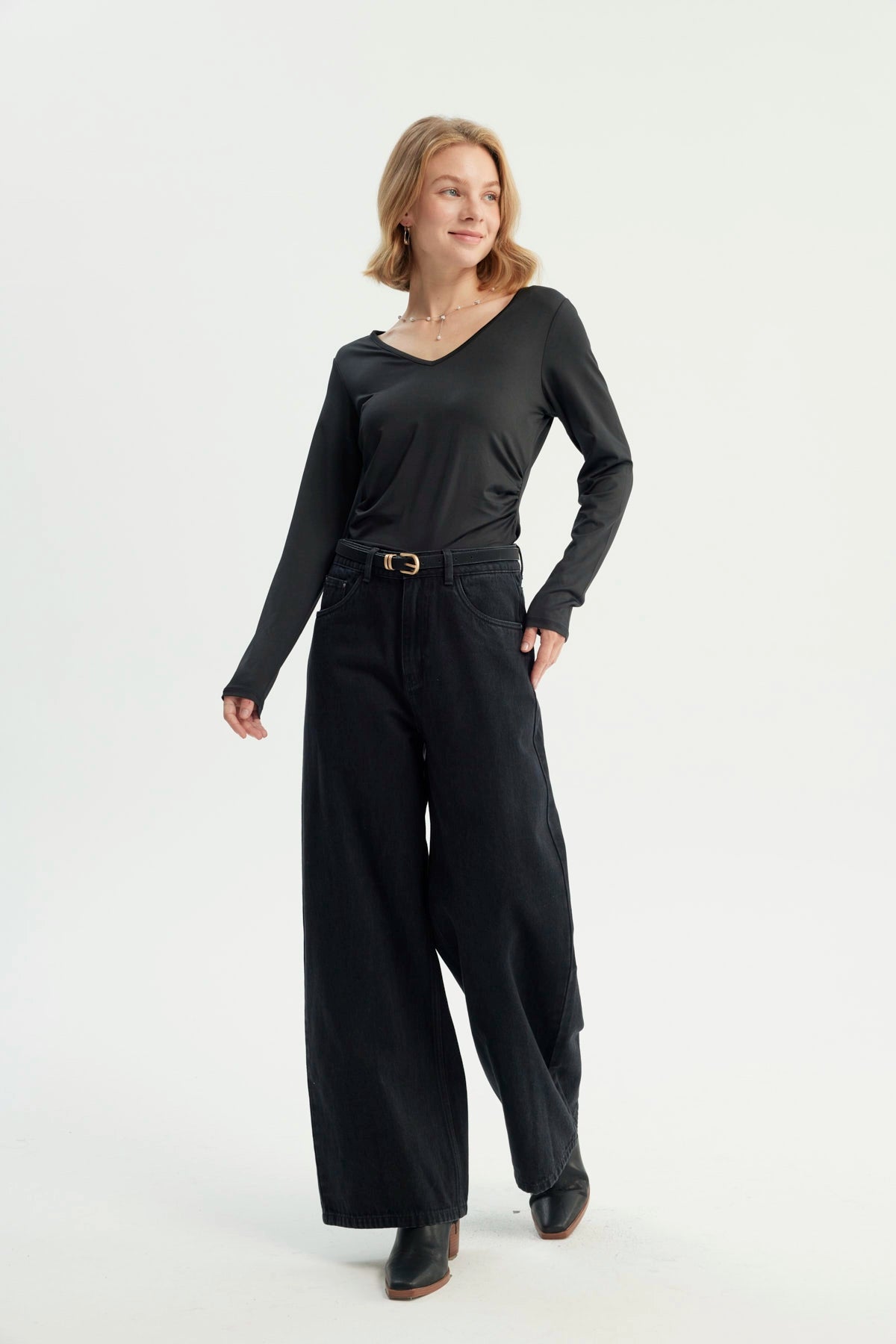Polera Mujer Ajustado Negro