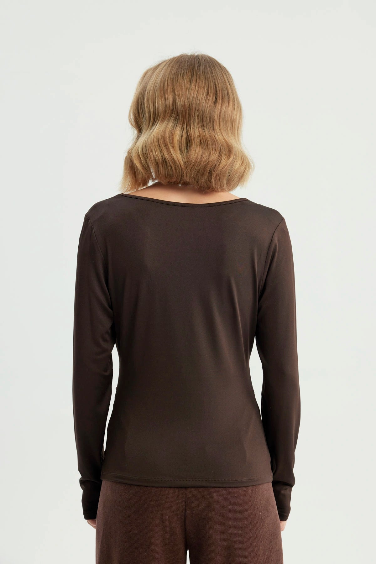 Polera Mujer Ajustado Chocolate