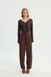Polera Mujer Ajustado Chocolate