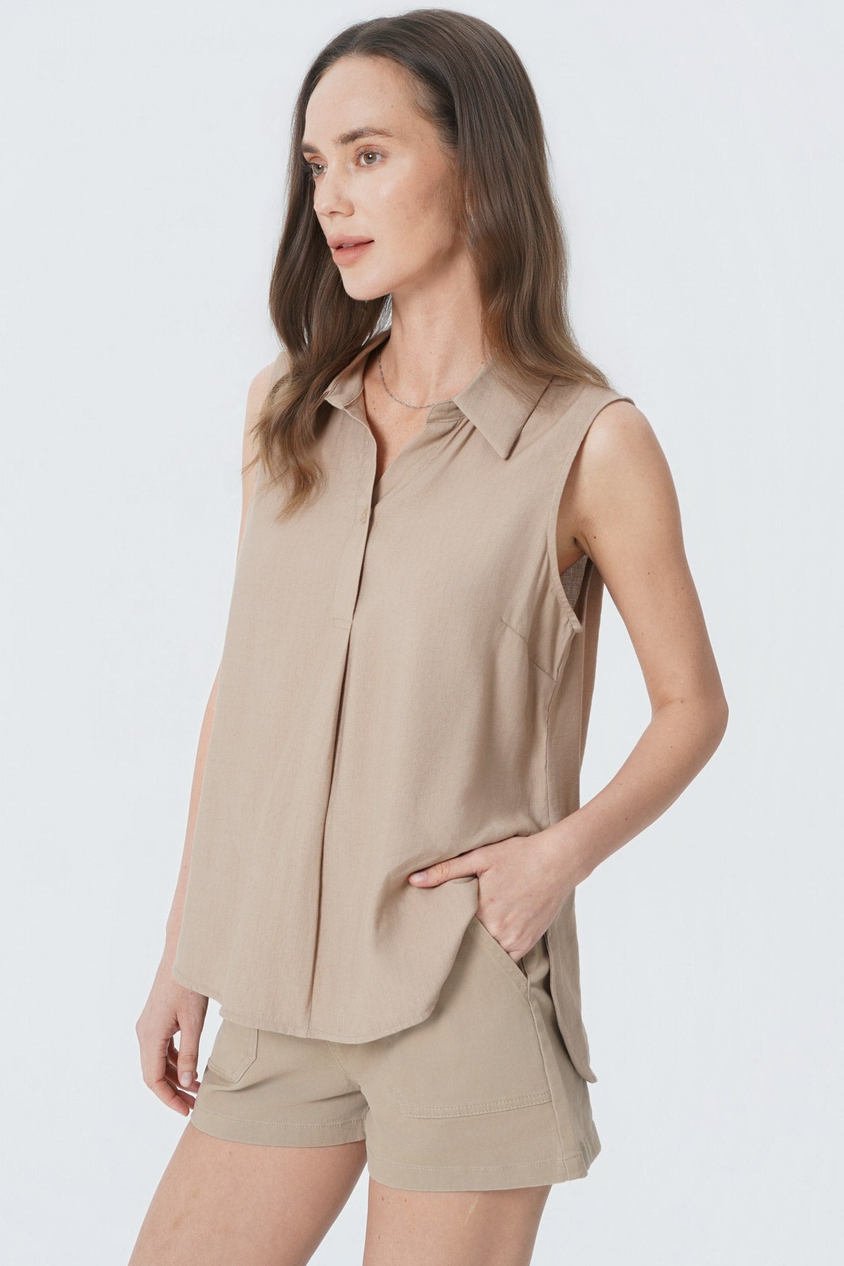 Blusa Regular Mujer Beige