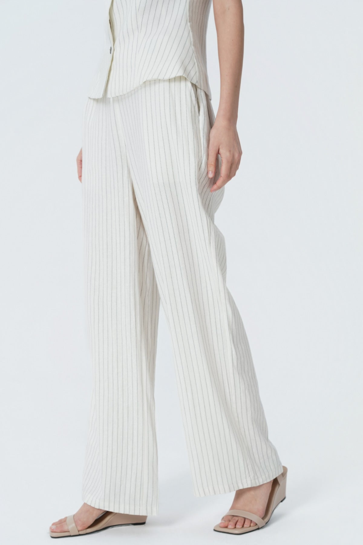 Pantalón Calce Recto Mujer Blanco