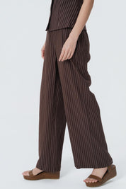 Pantalón Calce Recto Mujer Café